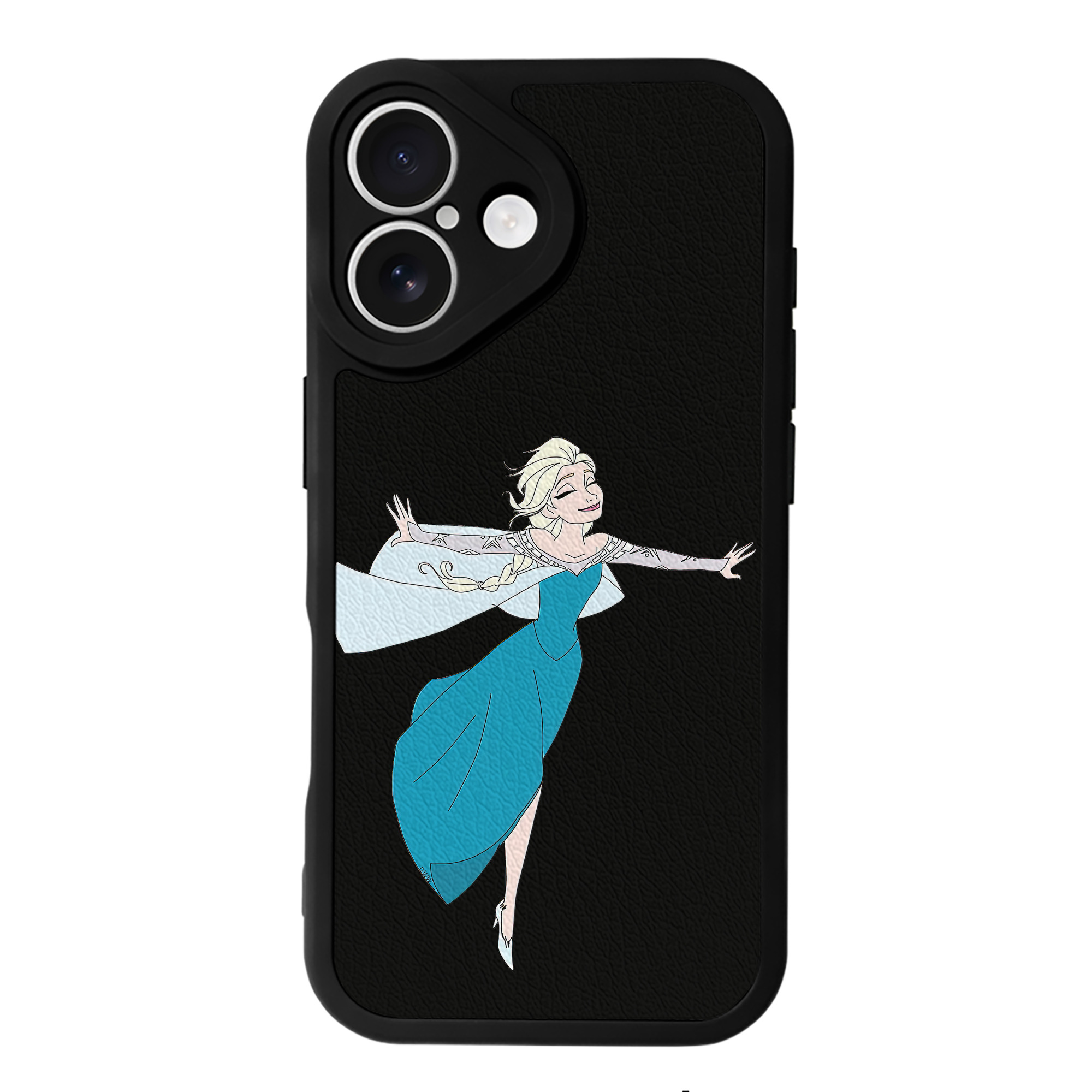 （画像用） アナと雪の女王 アンナ エルサ Frozen Anna Elsa 【iPhone 16シリーズ対応】シリコンスマホケース（レザー調） 材質：シリコン